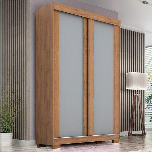 Guarda Roupa Samira 2 Portas - Savana/Grafite ou Savana/Off White